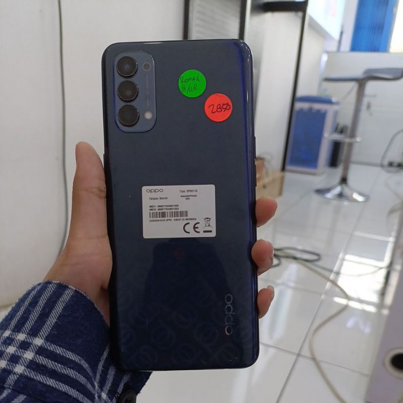 Hp Second Oppo Reno 4 ram 8/128Gb Fullset Ori, (RIEL)