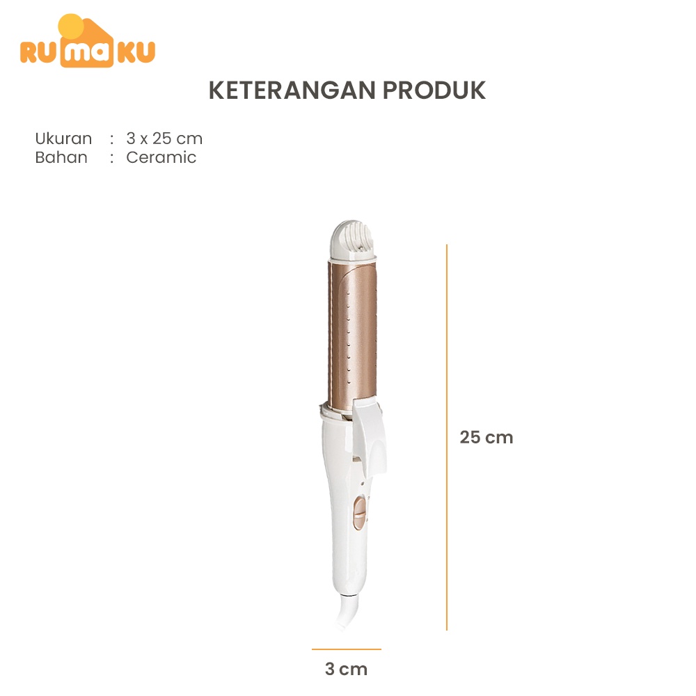 Rumaku Catokan Rambut Pengeriting Rambut 2 in 1 Multifunction Hair Straightener Premium Quality