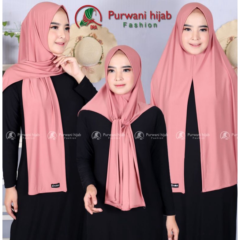 Pasmina Oval Jersey instan  Non Pet~Pasmina kekinian