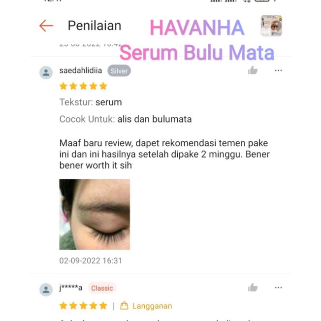 HAVANHA - Serum Bulu Mata GLOWLASH SERUM Penumbuh Pelentik Bulu Mata dan Alis Alami Permanen Cepat Ampuh Eyelash Eyebrow lash brow Serum