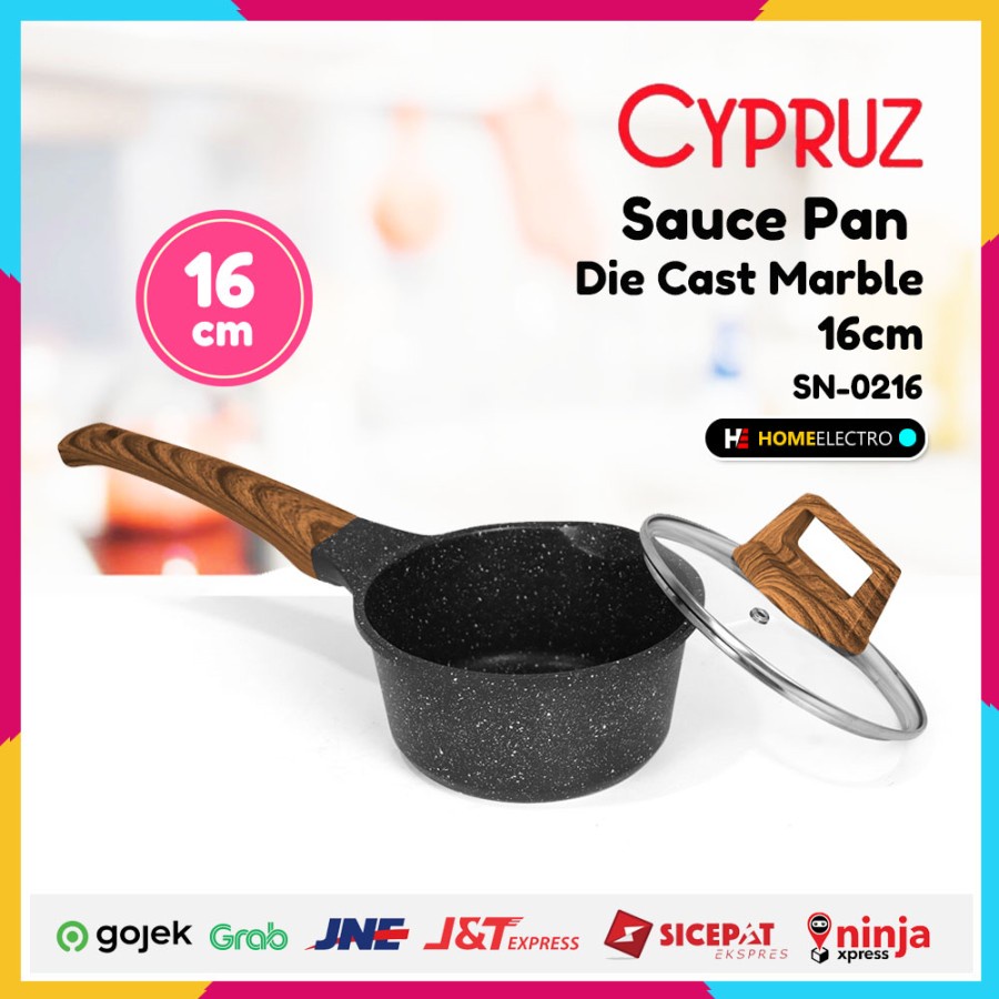 Cypruz Sauce Pan Die Cast Marble SN-0216 Wajan Anti Lengket