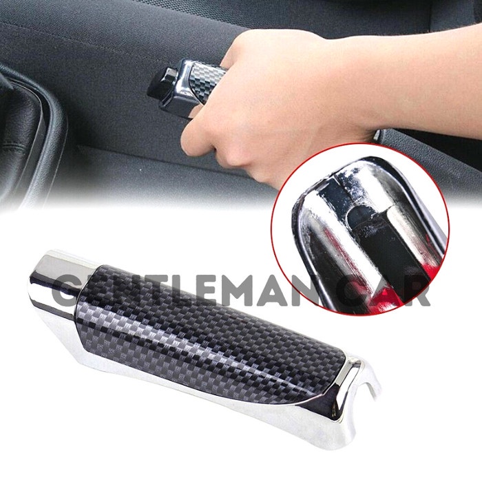 Cover Handle Rem Tangan Car Hand Brake Mobil Motif Carbon &amp; Wood