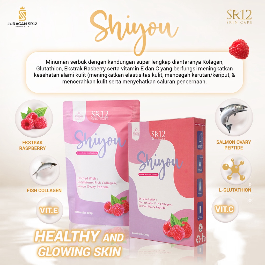 Shiyou Collagen SR12 Minuman Collagen Mencerahkan Kulit Pemutih Badan BPOM