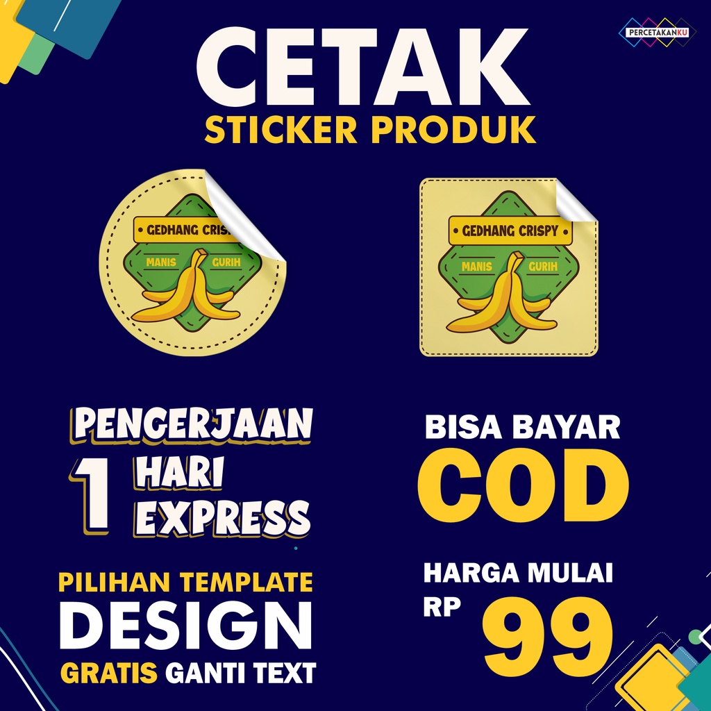 

Stiker Cutting Label Kemasan atau Stiker Produk