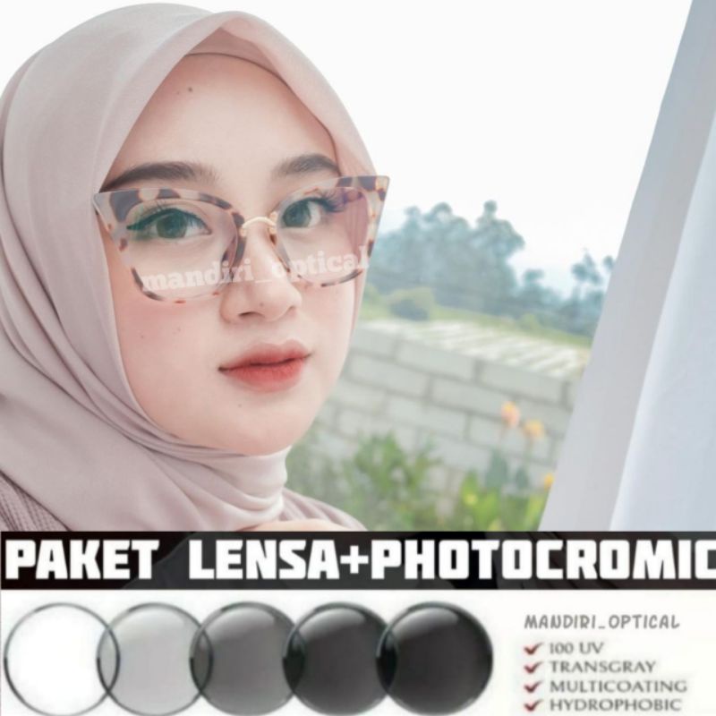 Kacamata fashion | kacamata wanita photocromic anti radiasi bisa request minus