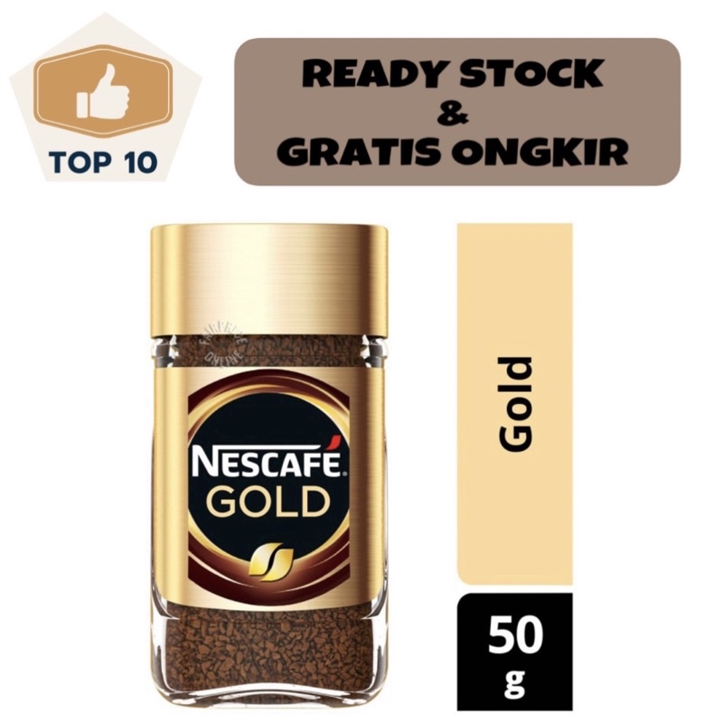 

Nescafe Gold Instant Soluble Coffee Jar 50g - Kopi Bubuk