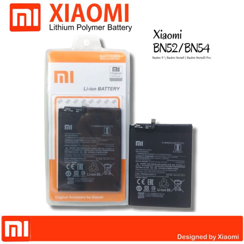 Battery Batre Xiaomi Redmi 9 BN 52 / BN 54 Batre Xiaomi REDMI 9 REDMI NOTE 9 BN 52 Batre XIAOMI