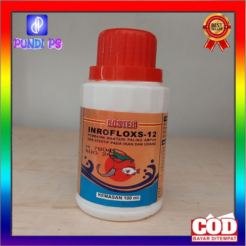 Jual Boster Inrofloxs 12 100 Ml Enro Antibiotik Ikan Enrofloxacin Cair