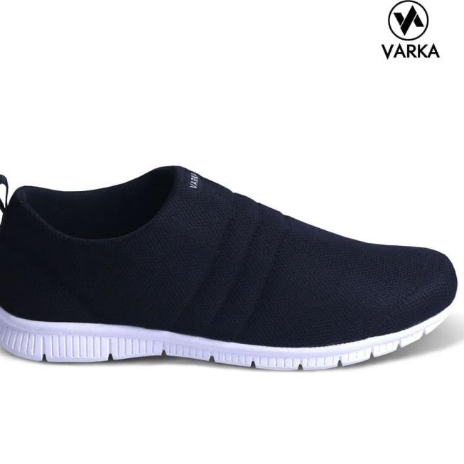 Sepatu SlipOn Pria Varka V 081 Sepatu Kets Kasual Pria Sepatu Santai - Hitam, 39
