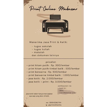 Jasa Print & Ketik Online