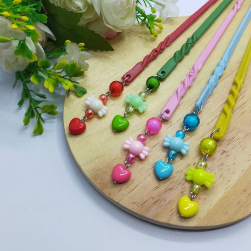 Kalam Ngaji Unik Tunjuk Ngaji Anak Juntai Mote Clover Bola Tuding ngaji Motif Manik Permen Love