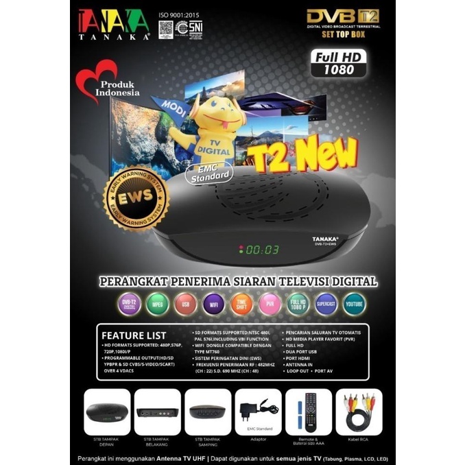 GROSIR SET TOP BOX TV DIGITAL TANAKA T2 NEW PRODUK BARU