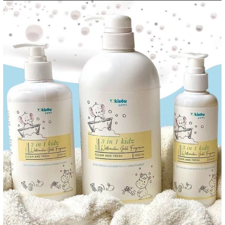 OKIZOU 3in1 Shampoo Conditioner dan Bodywash 500ml || Exp Des 2025