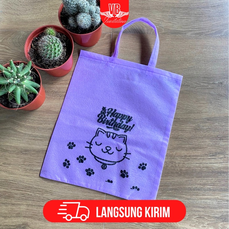 Goodiebag Ulang tahun Anak Khitan Hajatan Aqiqah Tas snack Termurah Terlaris Ready siap kirim F25x30 LILAC / UNGU MUDA