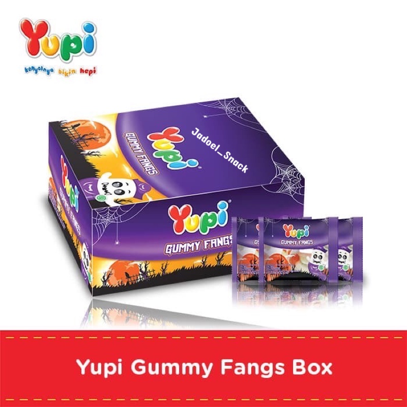 

Yupi Gummy Fangs isi 24 Pcs Rasa Buah by Jadoelsnack