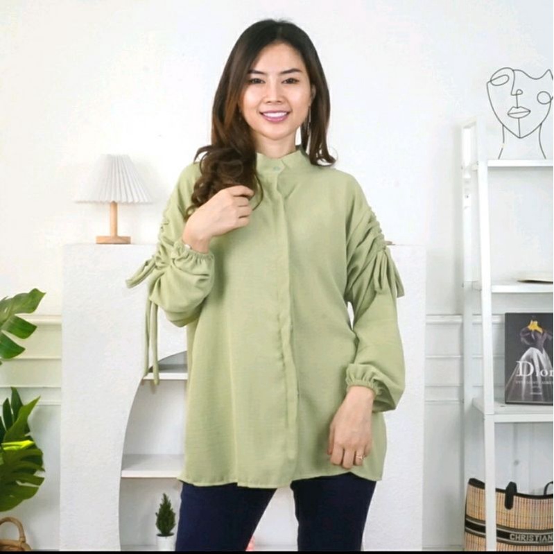 PREMIUM AIRFLOW CRINCLE // Gavi Lengan Serut Crincle Blouse