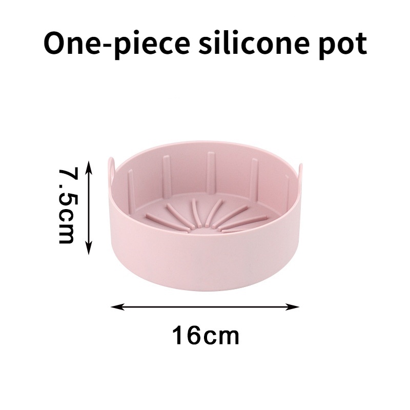 1pc Air Fryer Silicone Pot Silikon 16cm/19cm Bowl Wadah Tray Nampan Baking Cooking Silicon