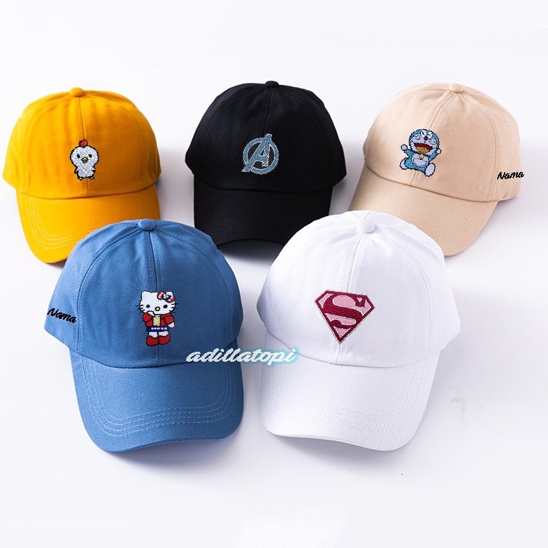 Topi Baseball Anak Bisa Custom Logo Bonus Nama bordir Di pinggir