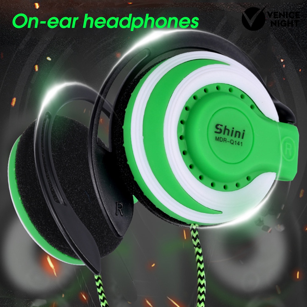 (VNEP) (Berkabel) Earbud High Fidelity Noise Cancelling Ergonomis 3.5mm Stereo Olahraga Ear Hook Earphone untuk Lari