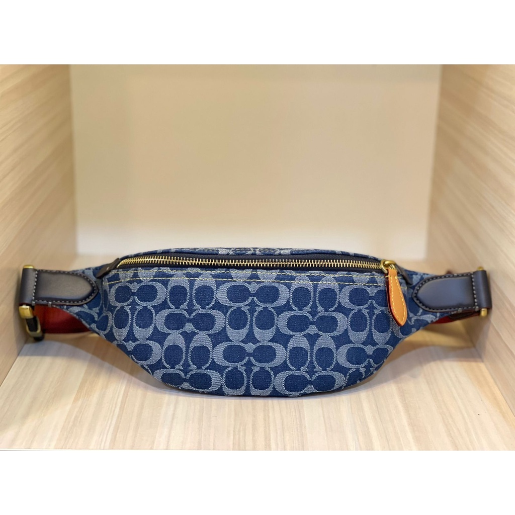 WAISTBAG BRANDED COACH BELT BAG DENIM IN SIGNATURE