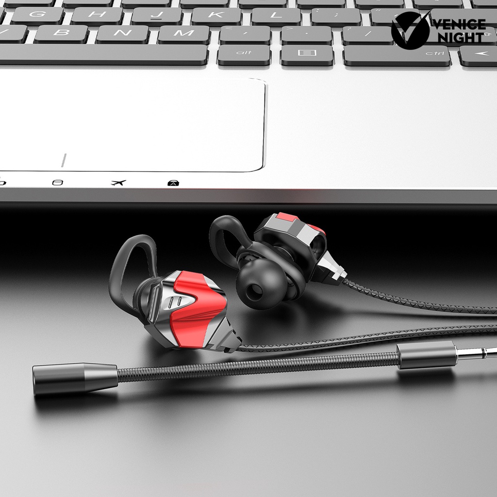 (VNEP) (Berkabel) Earphone High Fidelity Intelligent Noise Cancelling Universal 3.5mm In-ear Student Surround Gaming Earbud untuk Panggilan