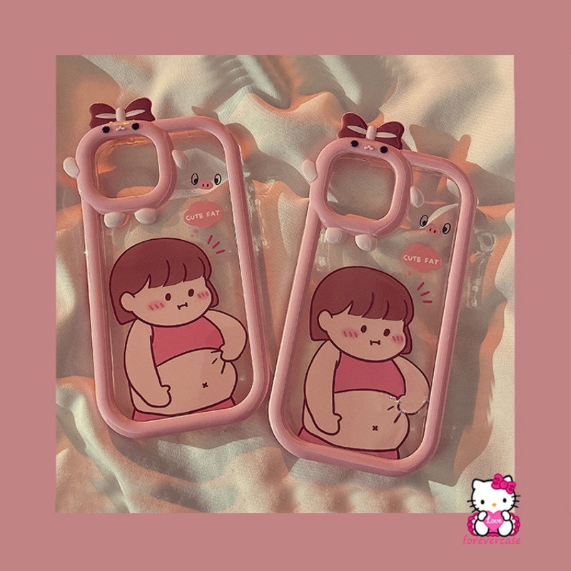 Soft Case Motif Kartun Perempuan Gemuk 3D Untuk Realme C33 8 8pro 9 9pro + C25s C15 C31 5 5s 5 6i 9i 7i 7 C21Y C25 C17 C25 C11 C35 C302 C21 Cover Penutup Mesin Cuci