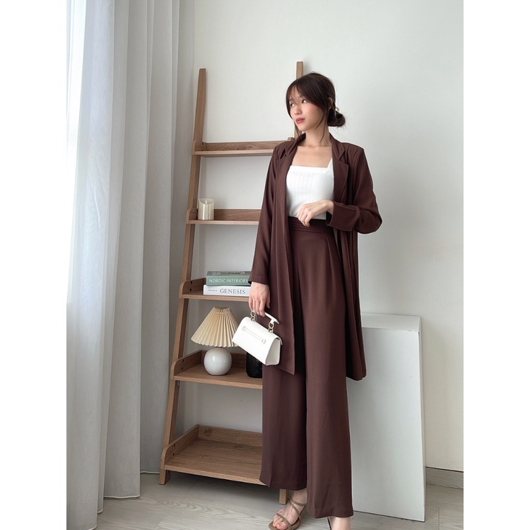 Kadaka B-0154 Kulot Wanita Flowy Detail Ban Pinggang