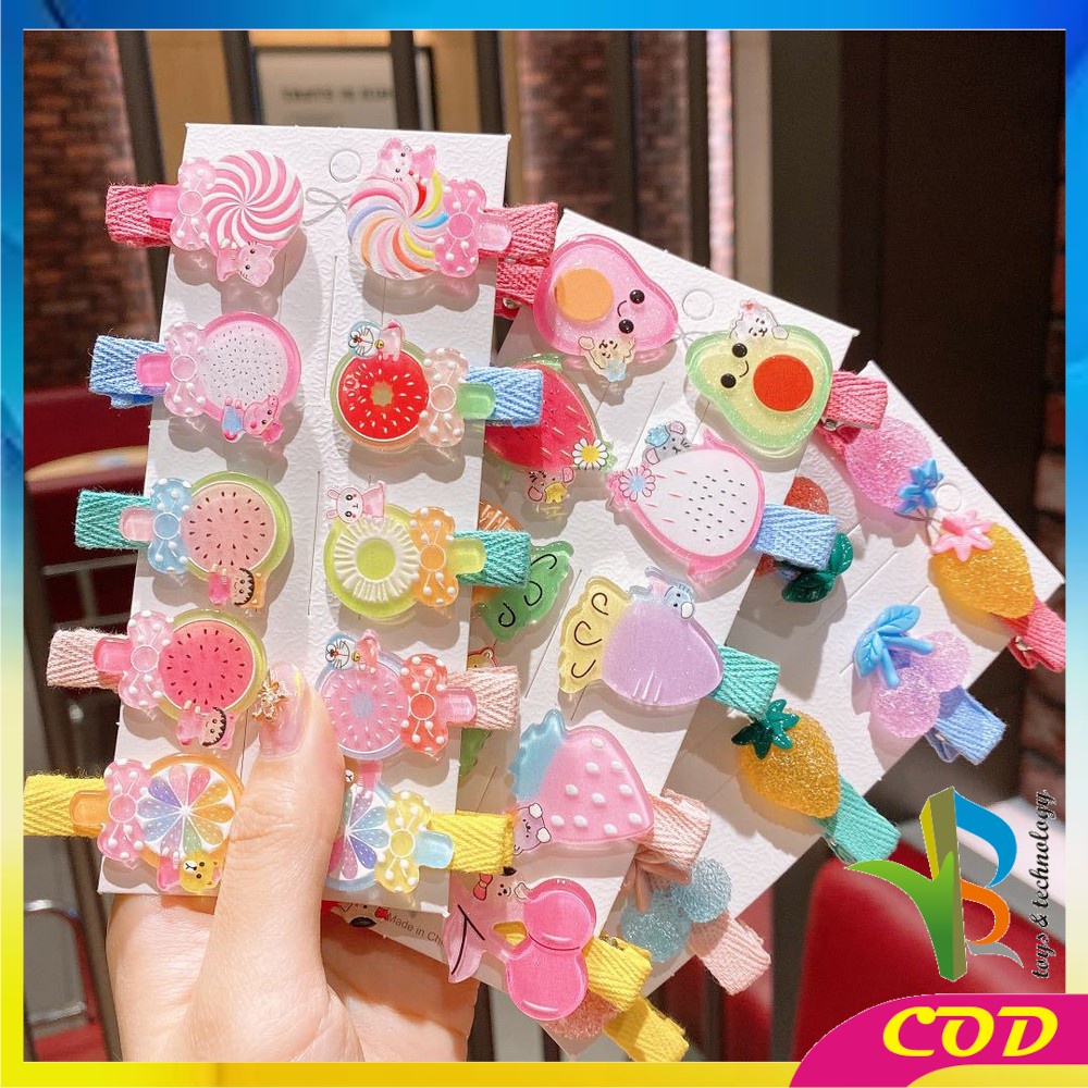 RB-C315 C316 Jepit Rambut Anak Perempuan 10PCS / SET - Jepitan Rambut Anak Motif Karakter Kartun Hair Clip Anak Cewek