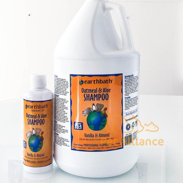 Earthbath Oatmeal & Aloe Shampoo Dog Cat Anjing Kucing REPACK 200ml - Fragrance Free