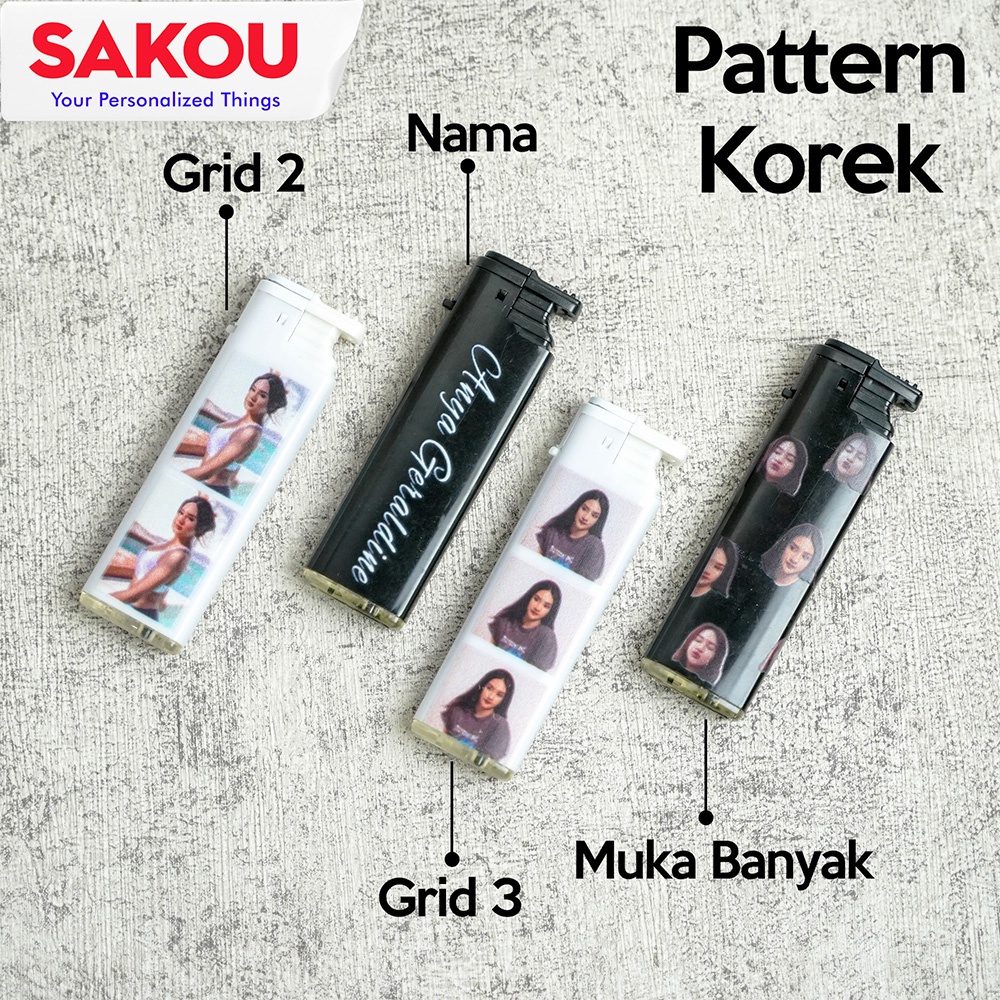 Korek Api Bara Lighter Custom Promosi Mancis Cetak Print Warna