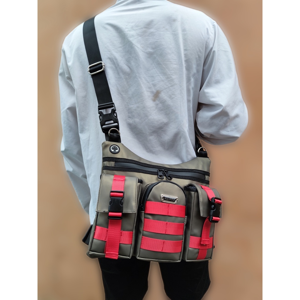 Tas Dada ANTI AIR 2 Fungsi Polo Amstar Bahan Ballon Tebal Tas Selempang &amp; Chest Bag Waterproof Best Quality Tas Selempang
