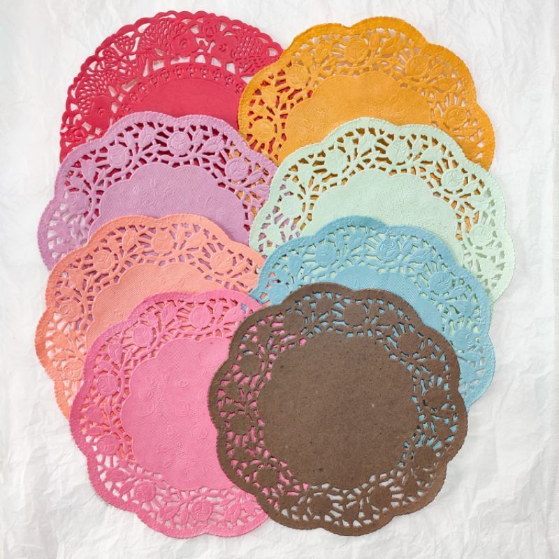 

Kertas Renda Warna Doilyes Oval (White) 5.5 inch Kertas Alas Renda Kertas Doilies