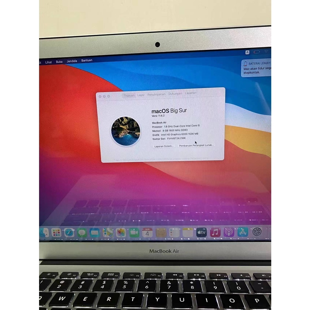 TERMURAH MACBOOK AIR 13 INCHI SECOND ORIGINAL LIKE NEW 128GB 256GB