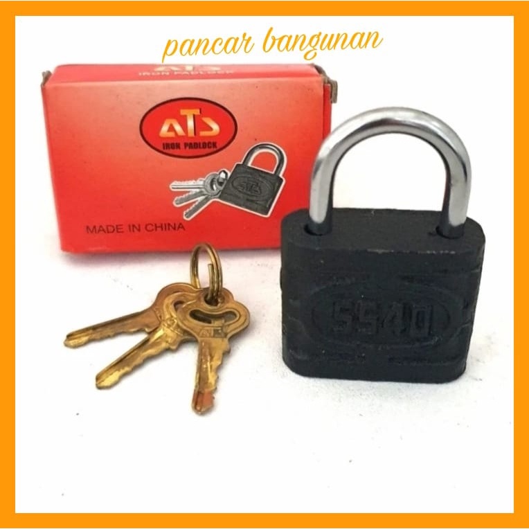 GEMBOK HITAM ATS 30mm - GEMBOK HITAM ATS PENDEK 30mm -GEMBOK ATS HITAM - GEMBOK HITAM