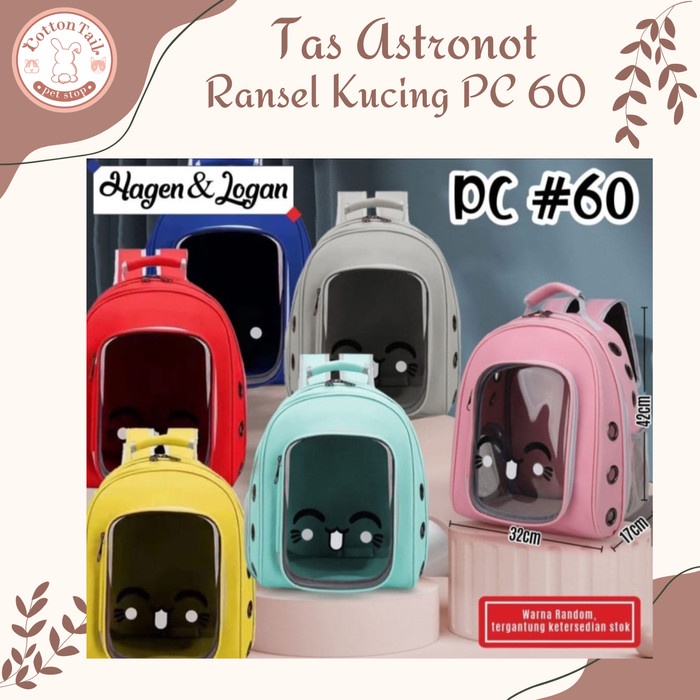 Pet Cargo Tas Ransel Trasparan Astronot Kelinci Kucing Anjing PC60