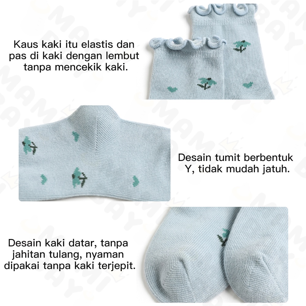 OKEYI Kaos kaki bayi anti slip/kaos kaki panjang bayi lucu 0-3 tahun