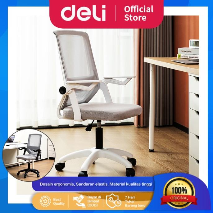 Jual Deli Office Chair Kursi Kantor Kursi Kerja Sandaran Tangan E4931 Shopee Indonesia