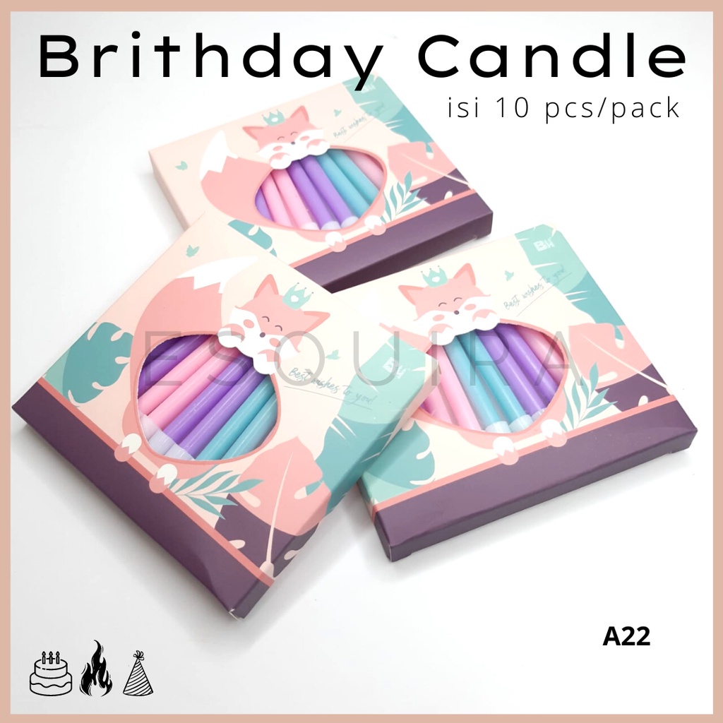 Party Candle / Birthday Candle / Lilin Ulang Tahun 10 pcs / A22