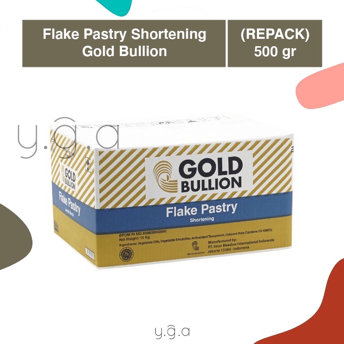 

Gold Bullion Flake Pastry / Korsvet / Puff Shortening (REPACK) 500gr