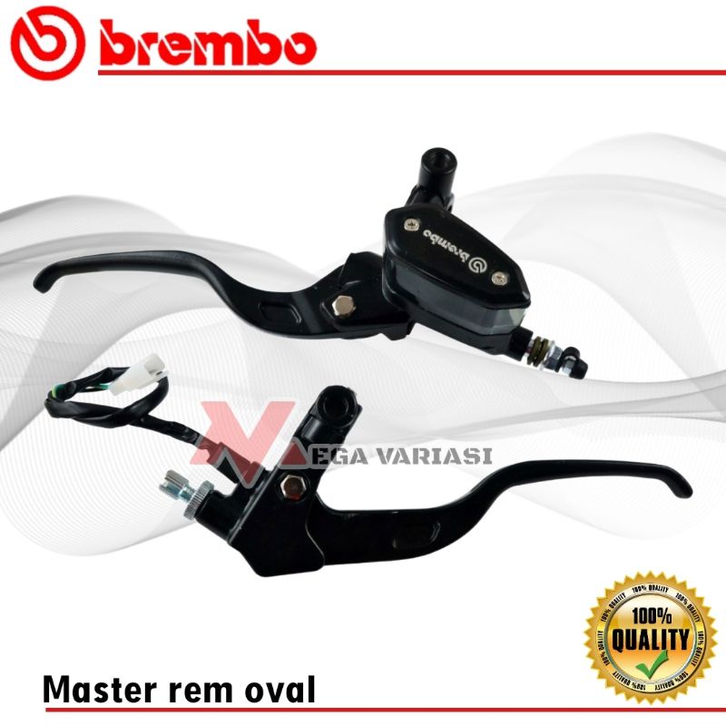 HANDLE MASTER REM SET BREMB OVAL HANDEL MASTER REM OVAL KANAN KIRI MASTER REM KOPLING COCOK UNTUK SATRIA FU RXKING NINJA R15 VIXOON CB150 DLL