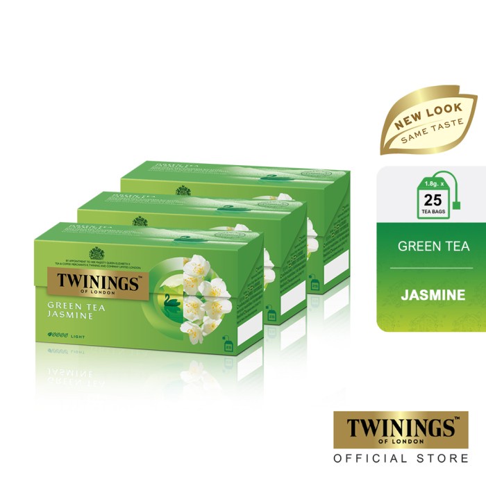 

TWININGS PAKET BUNDLE SET 3 TEH HIJAU CELUP JASMINE GREEN TEA 25X1.8GR