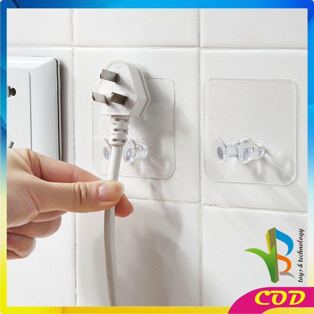 RB-C124 Gantungan Tempel Hook Magic Sticky Plug Hook Gantungan Dinding Kamar Mandi Gantungan Baju