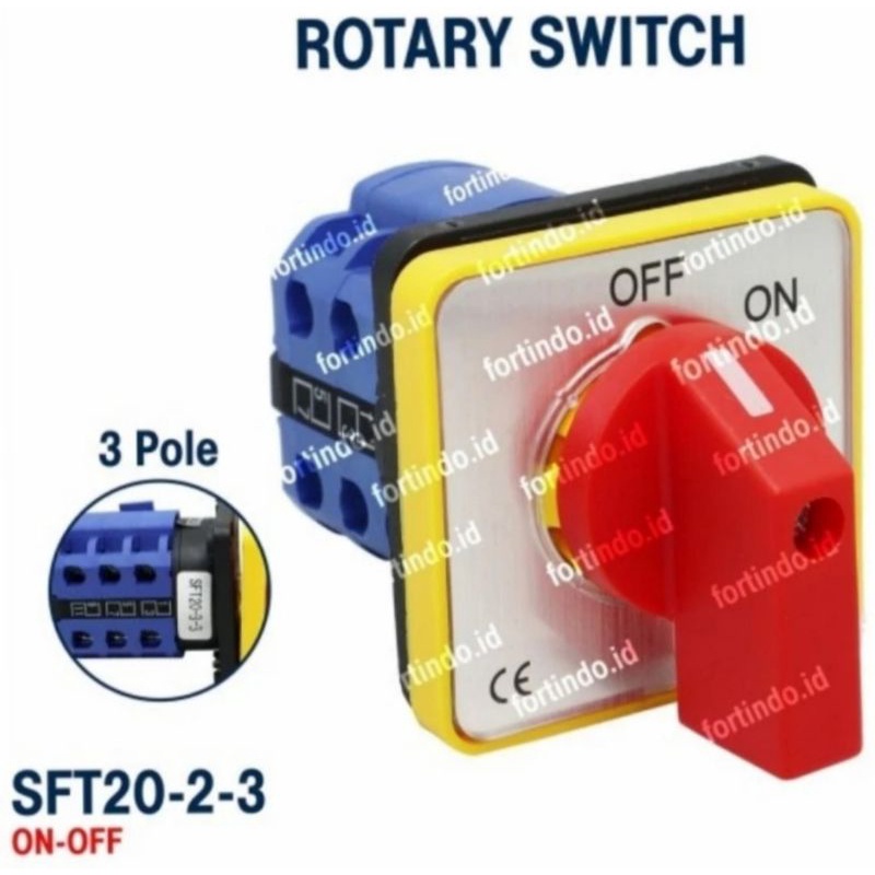 Selector Switch / Rotary Switch SFT20-2-3 (On-Off) 3P SA16 FORT