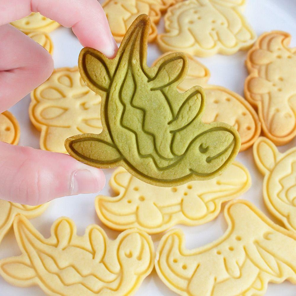 Preva 6pcs/set Cetakan Biskuit Makanan Fondant Pastry Dekorasi Plunger Baking Mould