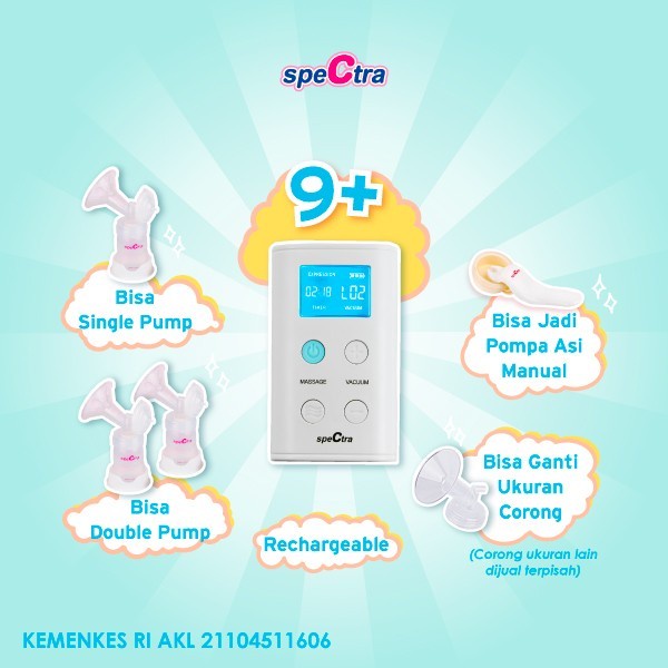 Spectra Breast Pump Elektrik 9 Plus (9+) Motor Baru Edisi 2020