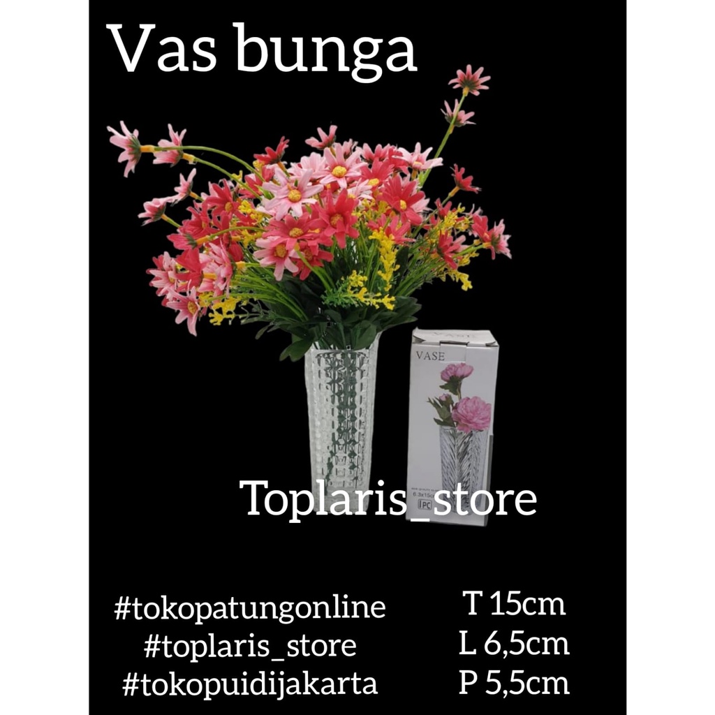 Vas Bunga Kaca Bening VASE Premium