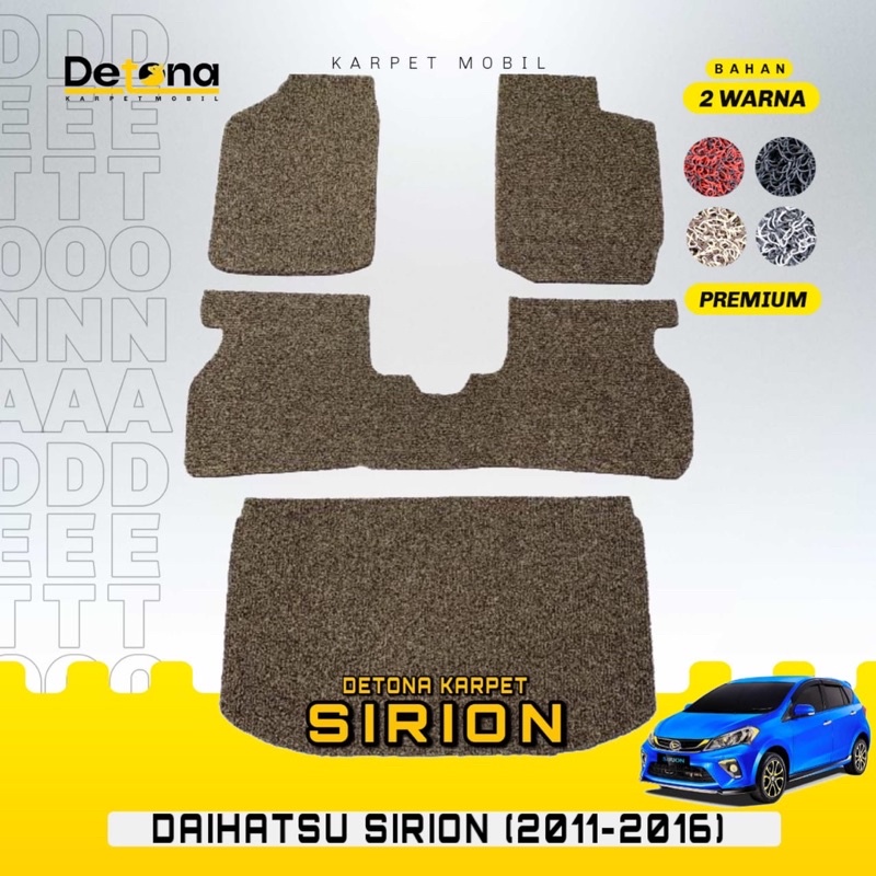 KARPET MOBIL DAIHATSU SIRION 2011-2018 / KARPET MIE MOBIL DAIHATSU SIRION 2011-2018