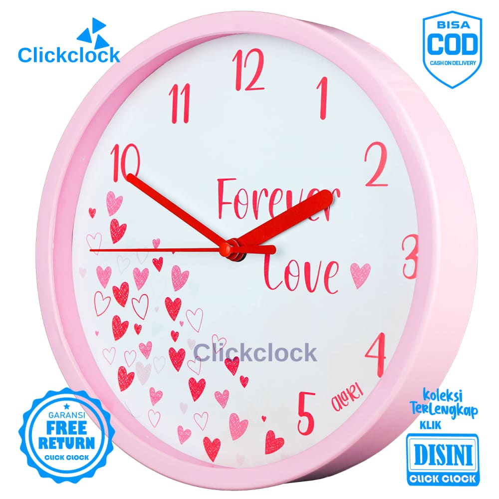 Jam Dinding Quartz Bunga Flower Forever Love Alari AL6868 Besar Dekorasi Rumah Murah