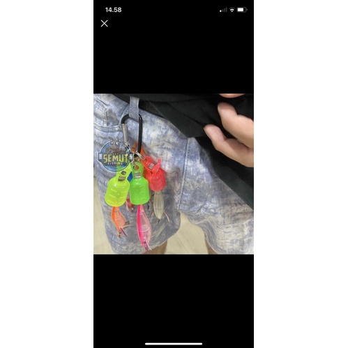 AXZ EGI HOOK CAP WITH KEY RING AKSESORIS PENGAMAN KAIL UMPAN CUMI