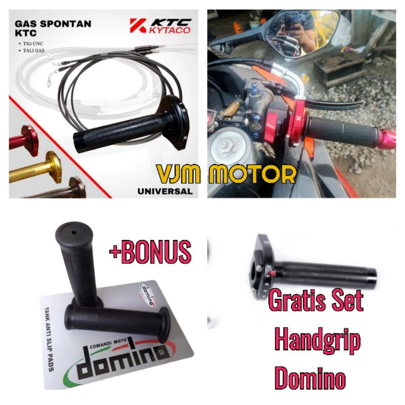 Gas spontan ktc kytaco Tx2 New model Bonus handgrip Set Gas spontan ktc Universal motor